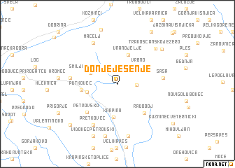 map of Donje Jesenje