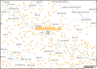 map of Donje Košlje