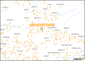 map of Donje Krčevine