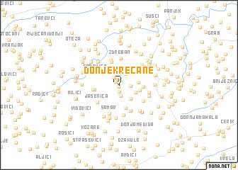 map of Donje Krečane