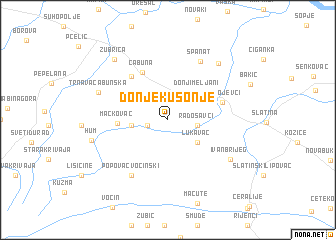 map of Donje Kusonje