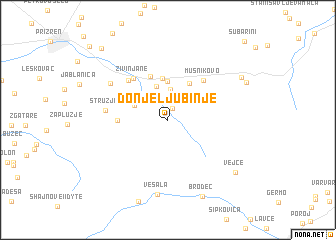 map of Donje Ljubinje