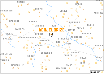 map of Donje Lopiže