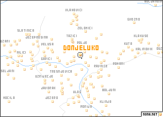 map of Donje Luko