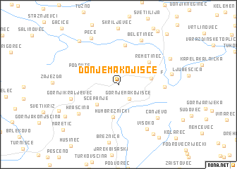 map of Donje Makojišće