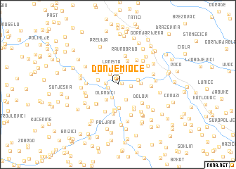 map of Donje Mioče