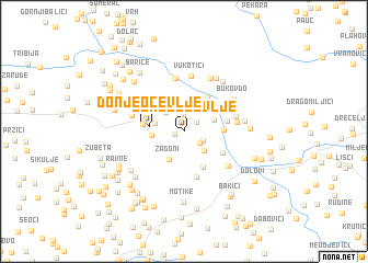 map of Donje Očevlje