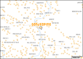 map of Donje Opine