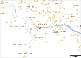 map of Donje Paprasko