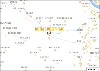 map of Donje Postinje