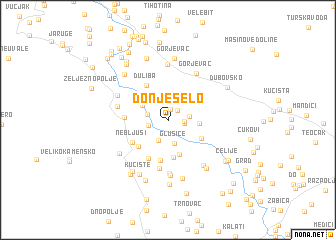 map of Donje Selo