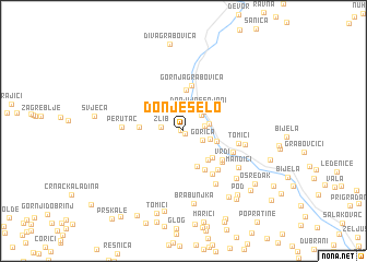 map of Donje Selo