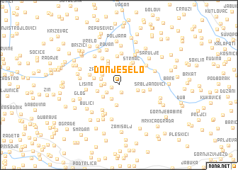 map of Donje Selo