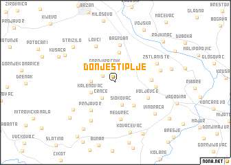 map of Donje Štiplje