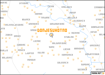 map of Donje Suhotno