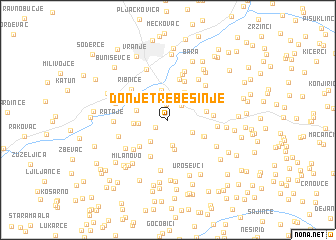 map of Donje Trebešinje