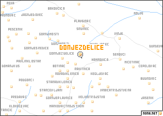 map of Donje Zdelice