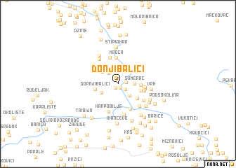 map of Donji Balići