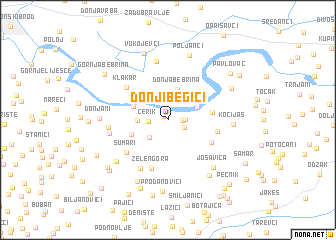 map of Donji Begići