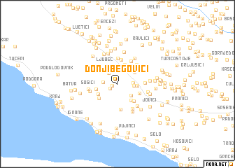 map of Donji Begovići