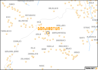 map of Donji Botun