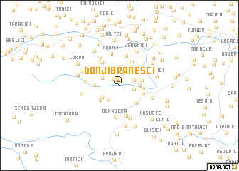 map of Donji Branešci