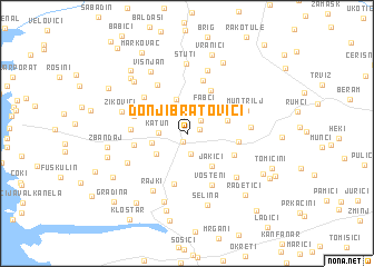 map of Donji Bratovići