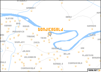 map of Donji Čagalj