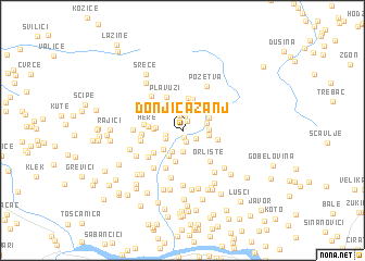 map of Donji Čažanj