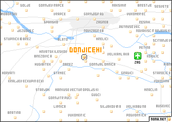 map of Donji Čehi