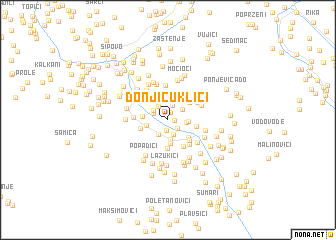 map of Donji Čuklići