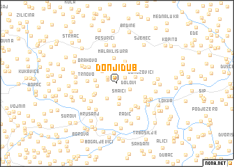 map of Donji Dub