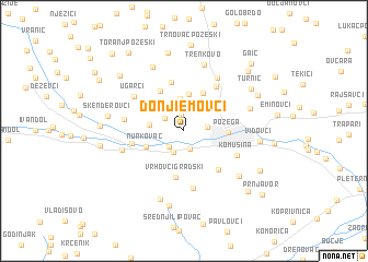 map of Donji Emovci