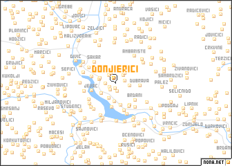 map of Donji Erići