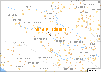 map of Donji Filipovići