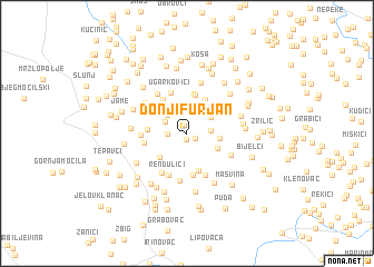 map of Donji Furjan