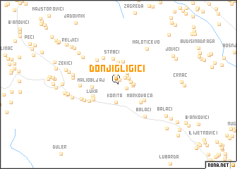 map of Donji Gligići