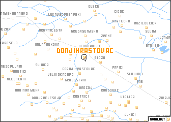 map of Donji Hrastovac