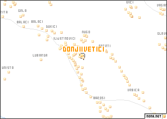 map of Donji Ivetići