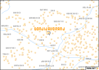 map of Donji Javoranj