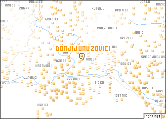 map of Donji Junuzovići