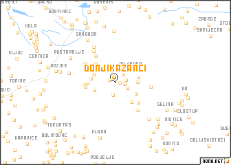 map of Donji Kazanci