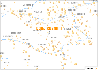 map of Donji Kuzmani
