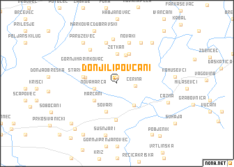 map of Donji Lipovčani