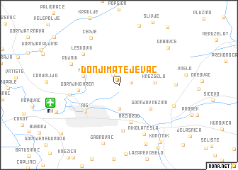 map of Donji Matejevac