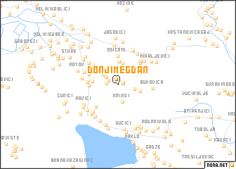 map of Donji Megdan