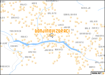 map of Donji Nevizdraci