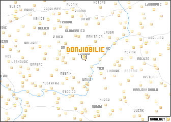 map of Donji Obilić