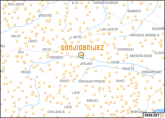 map of Donji Obrijež