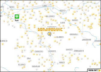 map of Donji Podivič